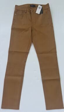 Polo Ralph Lauren Women's Lambskin Leather Legging Jeans Pants Brown Size 4 $998